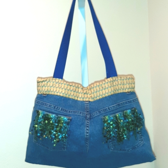 BOLSA "BLUE MARTINI" BLUE JEAN SHOULDER BAG - Picture 2 of 8